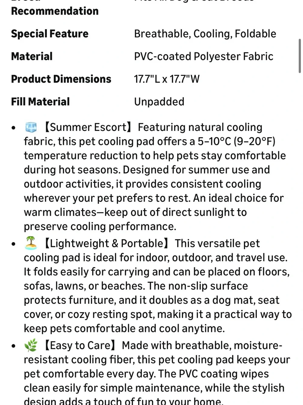 Cooling Pet Mat for Dogs - Blue
